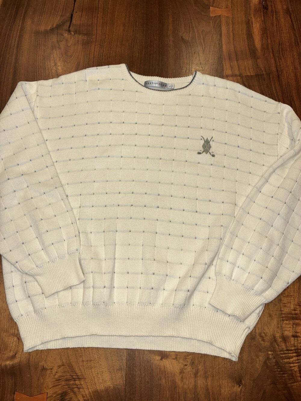 Vintage Shenandoah Sweater Mens XXL GOLF‎ Embroidered USA 90s 100% Cotton